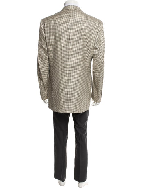 V2 Versace Classic Plaid Print Blazer