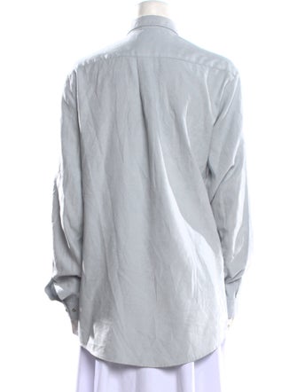 V2 Versace Classic Long Sleeve Button-Up Top