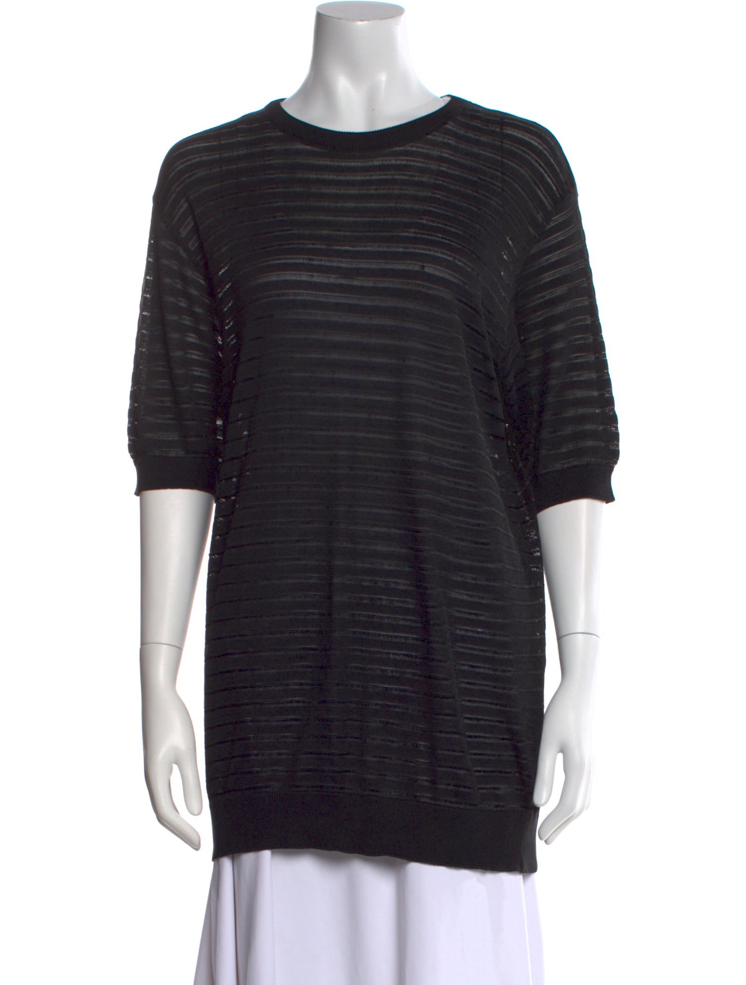 V2 Versace Classic Crew Neck Three-Quarter Sleeve T-Shirt