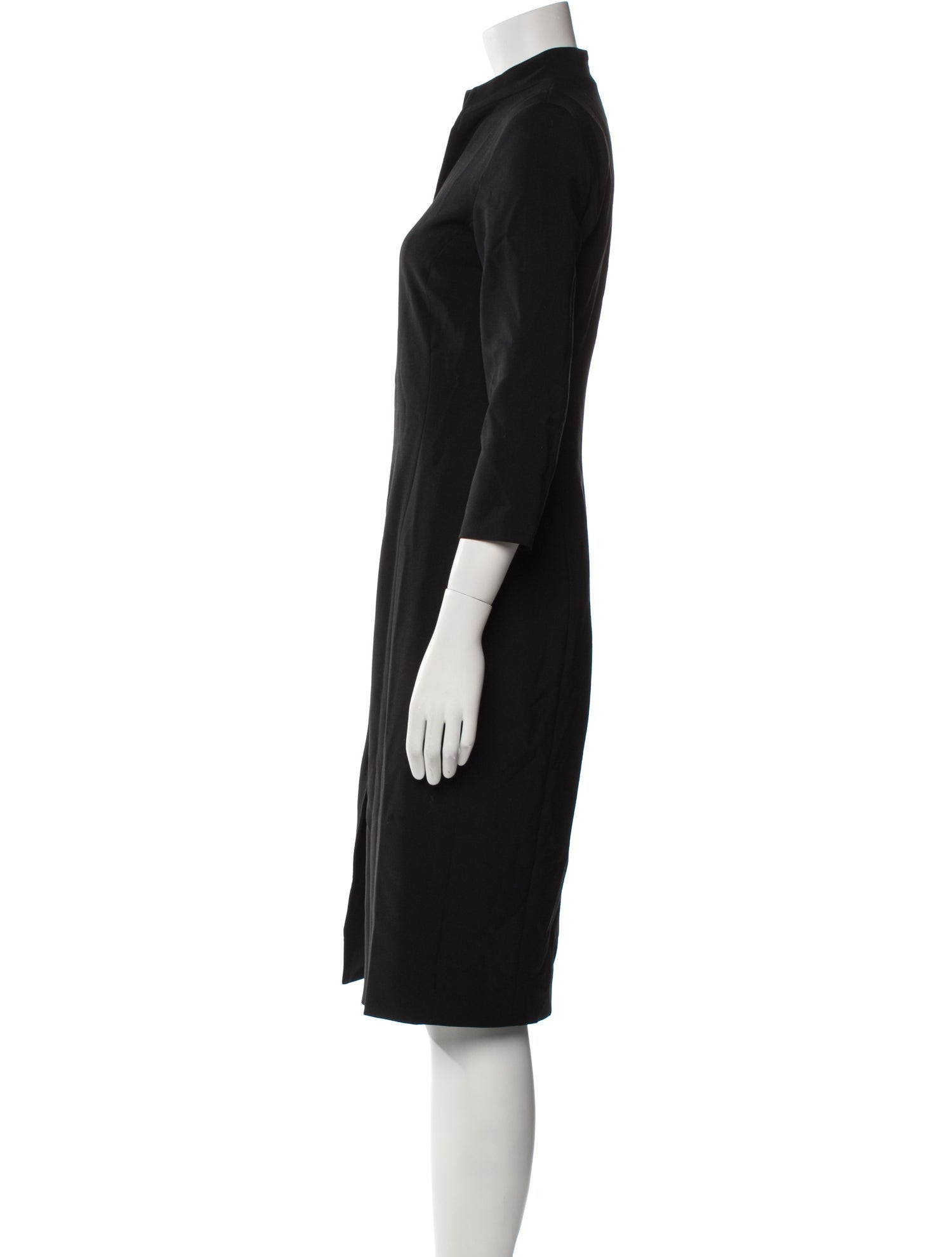 V2 Versace Classic V-Neck Knee-Length Dress