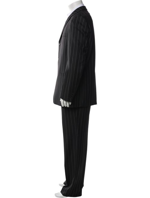 V2 Versace Classic Wool Striped Two-Piece Suit