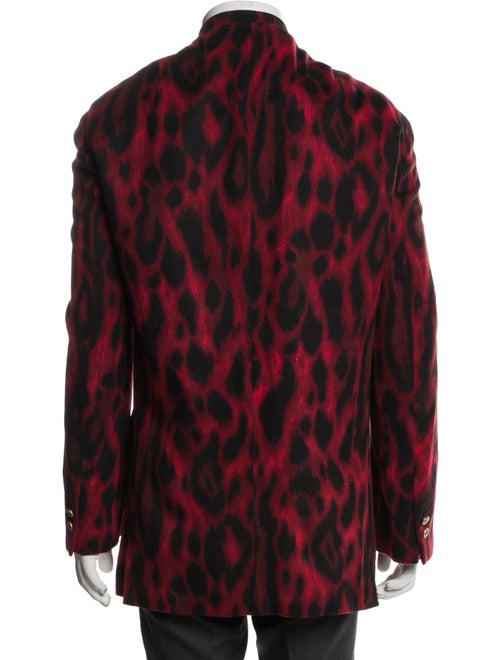 V2 Versace Classic Wool Animal Print Blazer