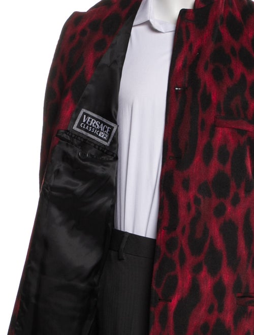 V2 Versace Classic Wool Animal Print Blazer