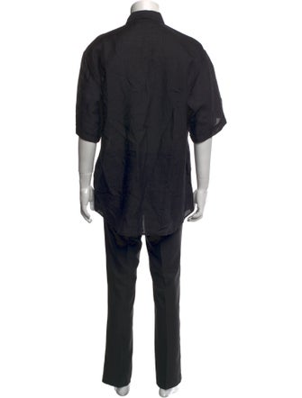 V2 Versace Classic Linen Short Sleeve Shirt