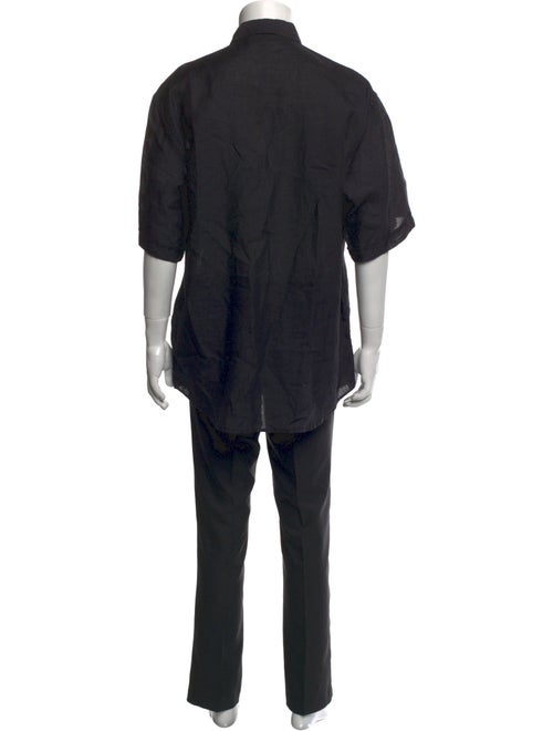 V2 Versace Classic Linen Short Sleeve Shirt