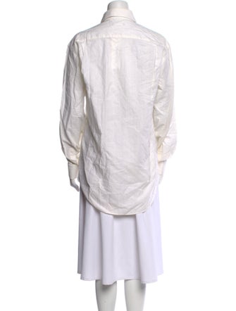 V2 Versace Classic Long Sleeve Button-Up Top