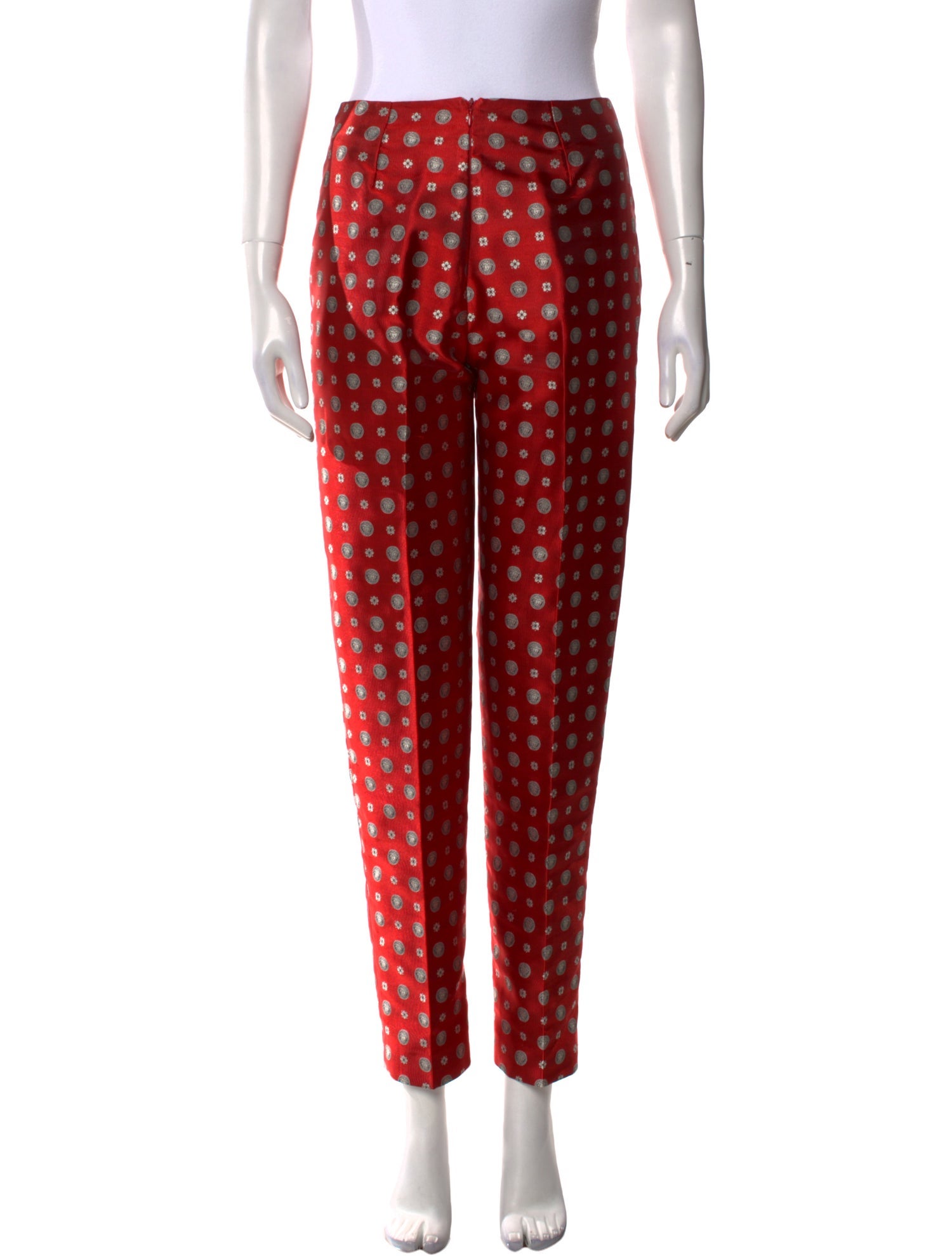 V2 Versace Classic Printed Straight Leg Pants