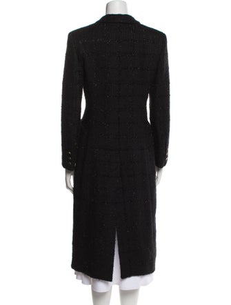 V2 Versace Classic Virgin Wool Tweed Pattern Coat