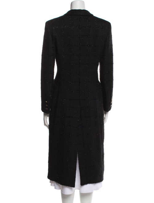 V2 Versace Classic Virgin Wool Tweed Pattern Coat