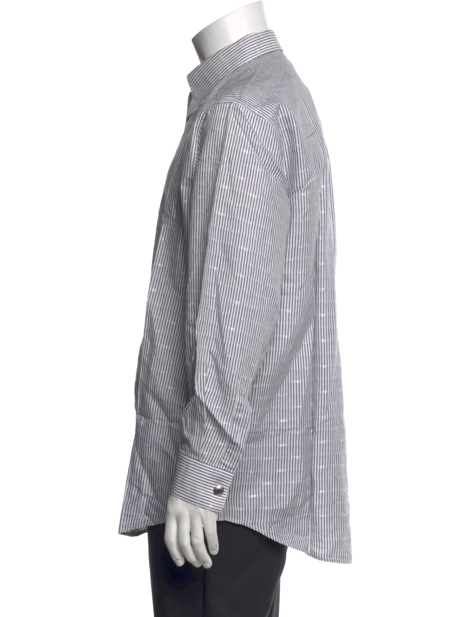 V2 Versace Classic Striped Long Sleeve Shirt