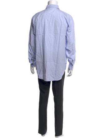 V2 Versace Classic Striped Long Sleeve Dress Shirt