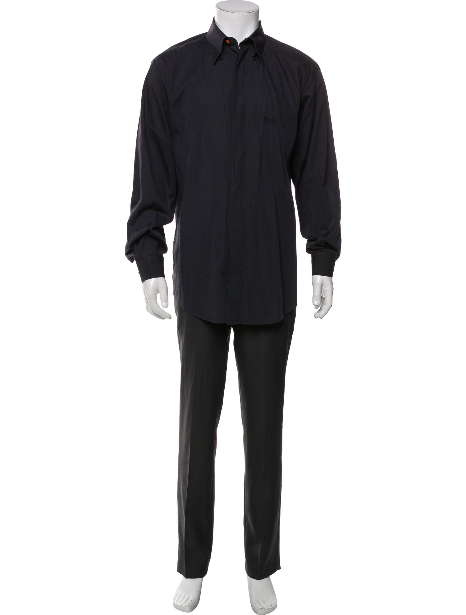 V2 Versace Classic Vintage Long Sleeve Tuxedo Shirt