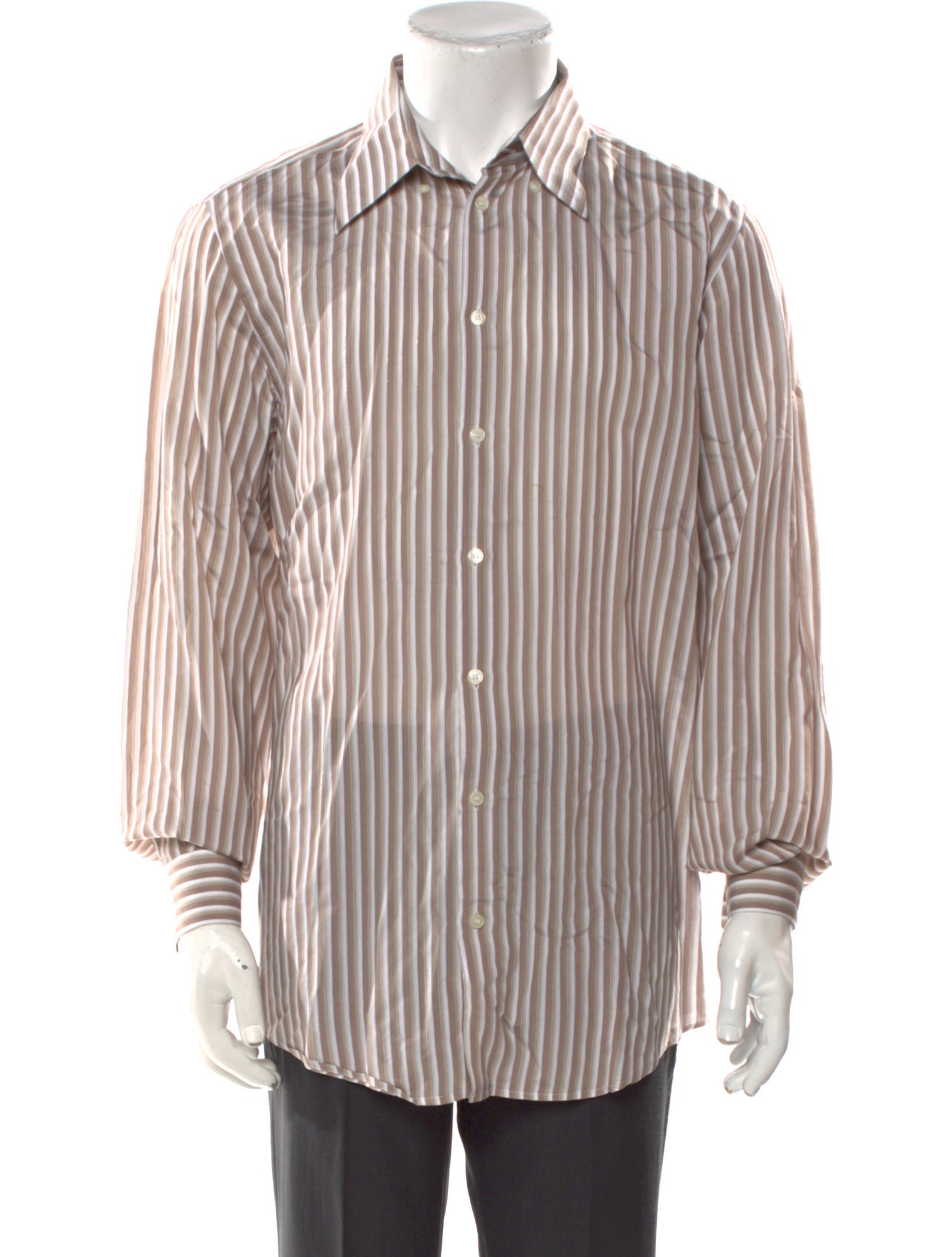 V2 Versace Classic Striped Long Sleeve Shirt