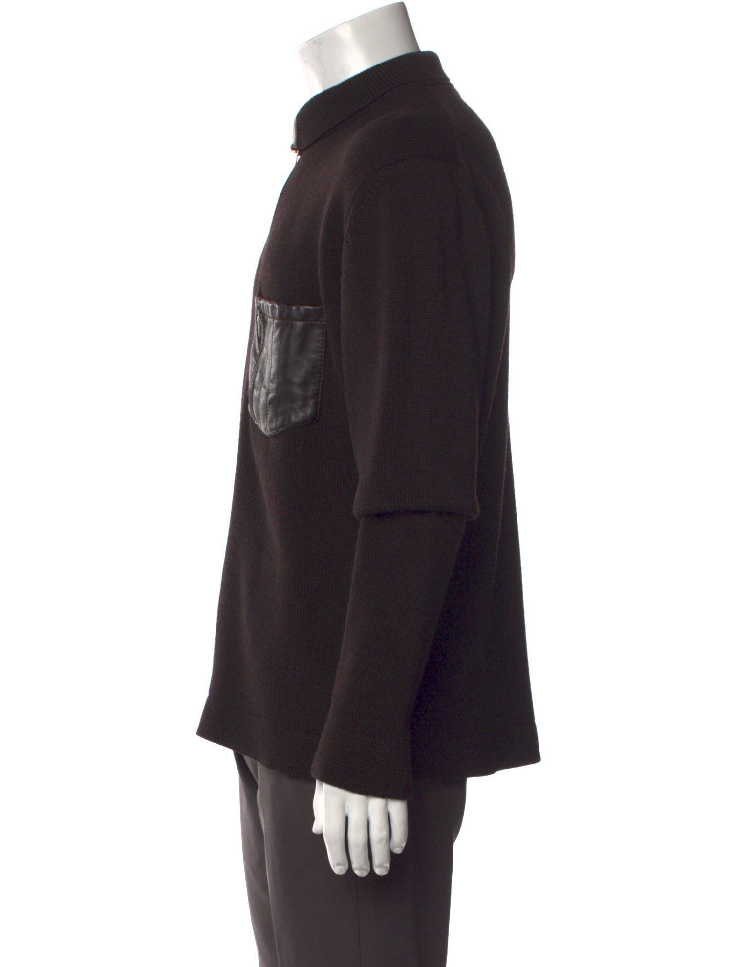 V2 Versace Classic Merino Wool Mock Neck Sweatshirt