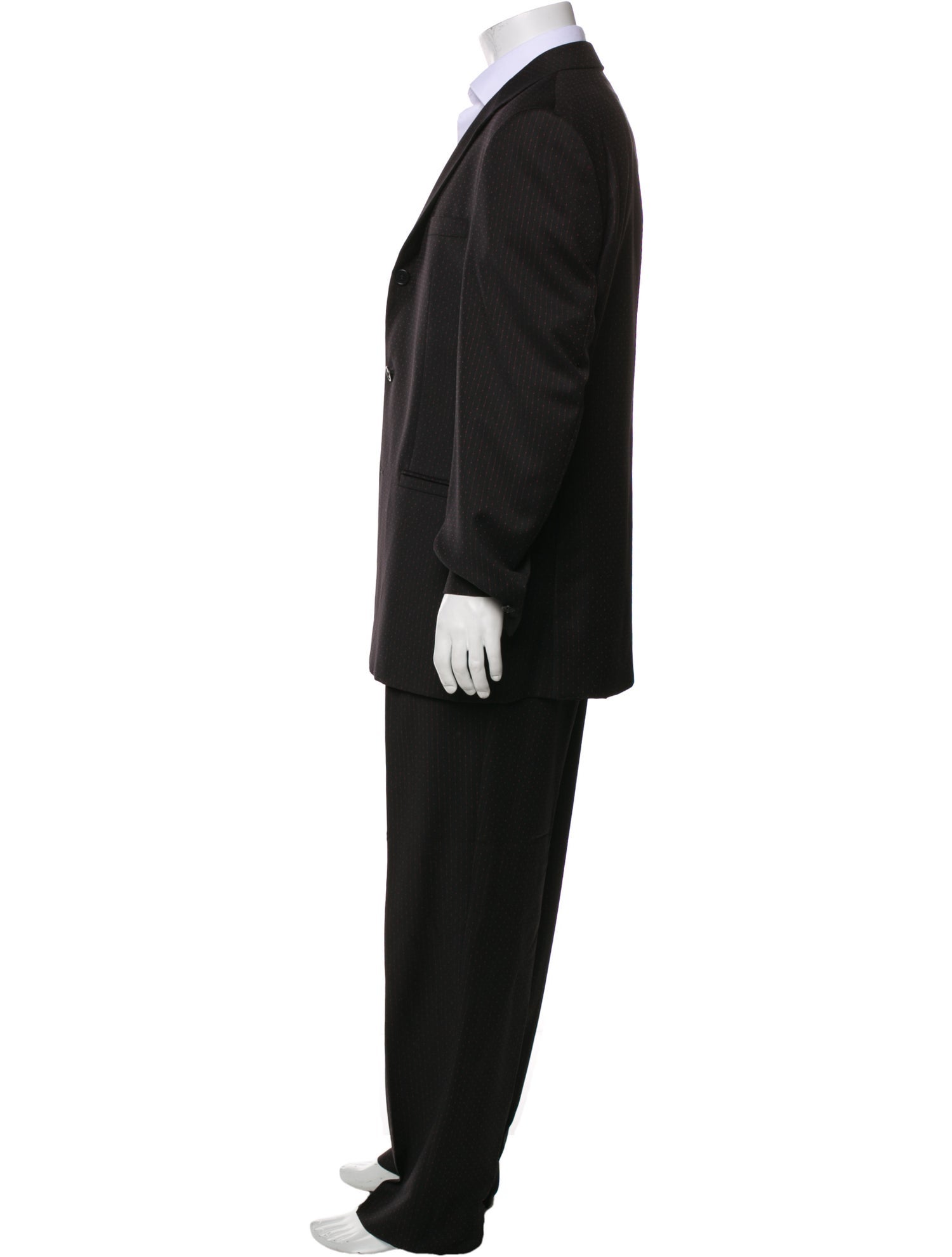 V2 Versace Classic Wool Striped Two-Piece Suit