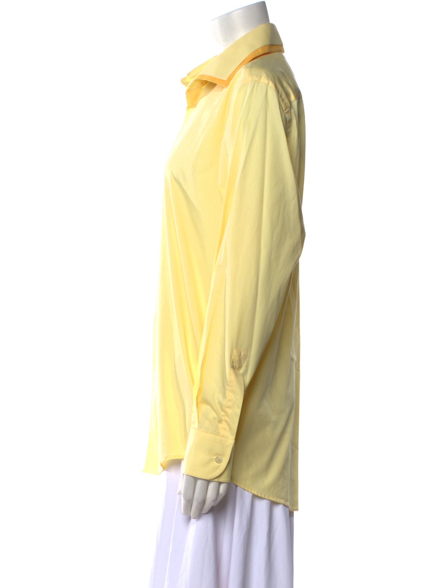 V2 Versace Classic Long Sleeve Button-Up Top