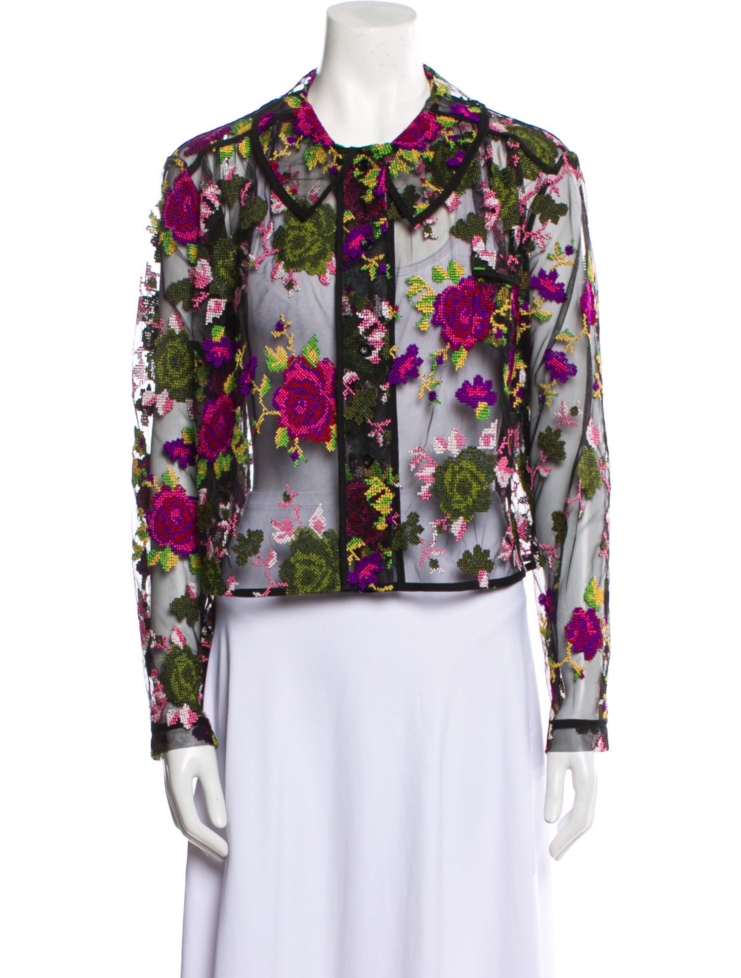 Hache Floral Print Evening Jacket