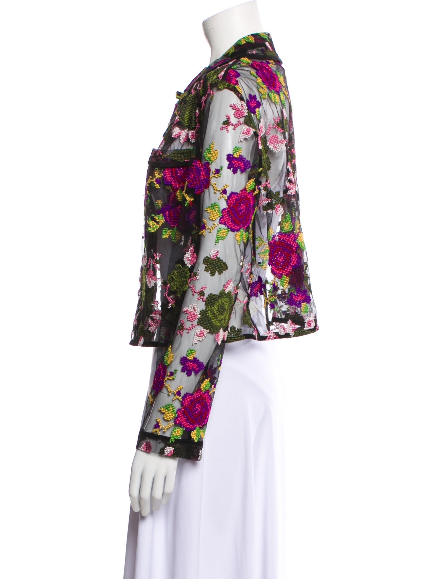 Hache Floral Print Evening Jacket