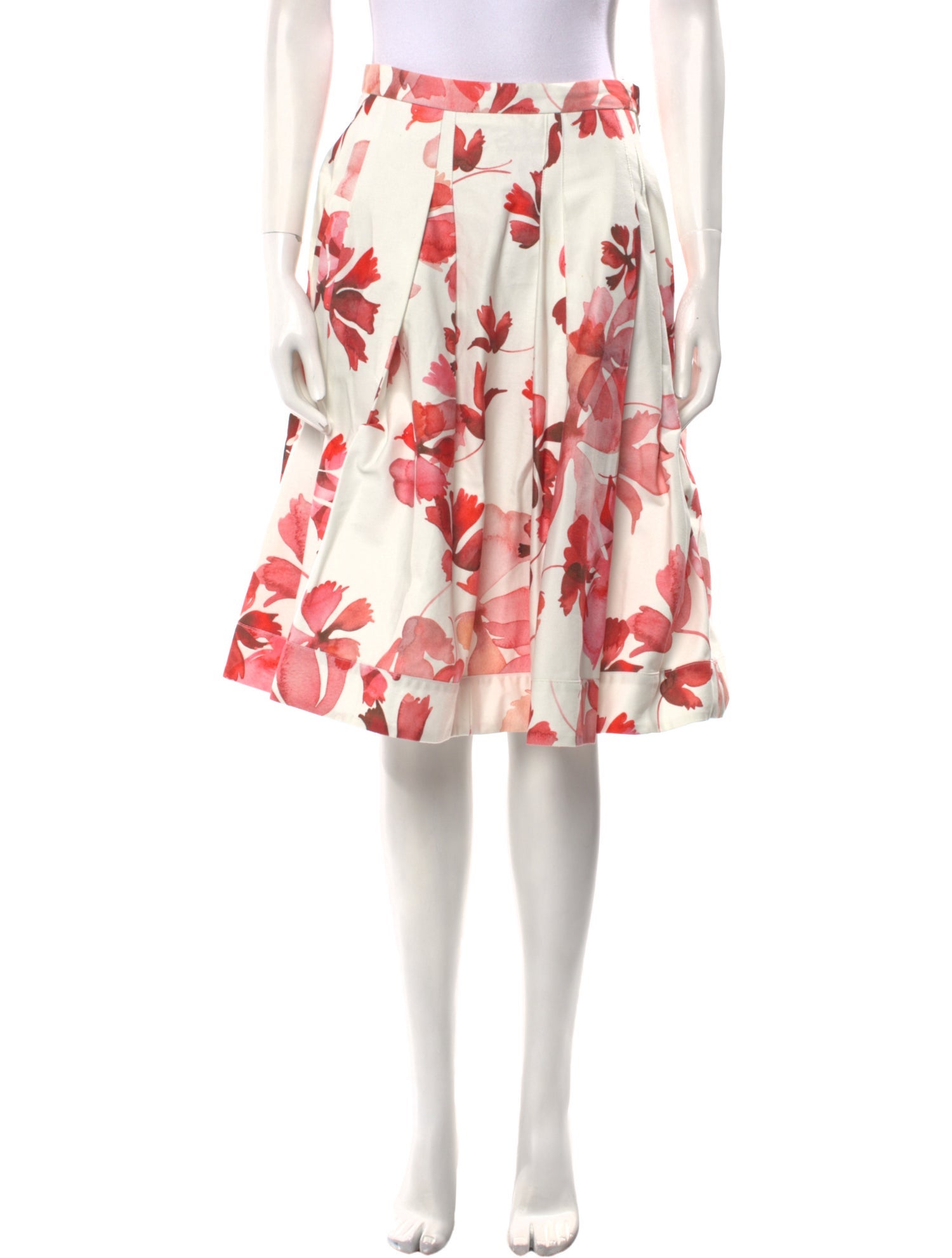 Hache Floral Print Knee-Length Skirt