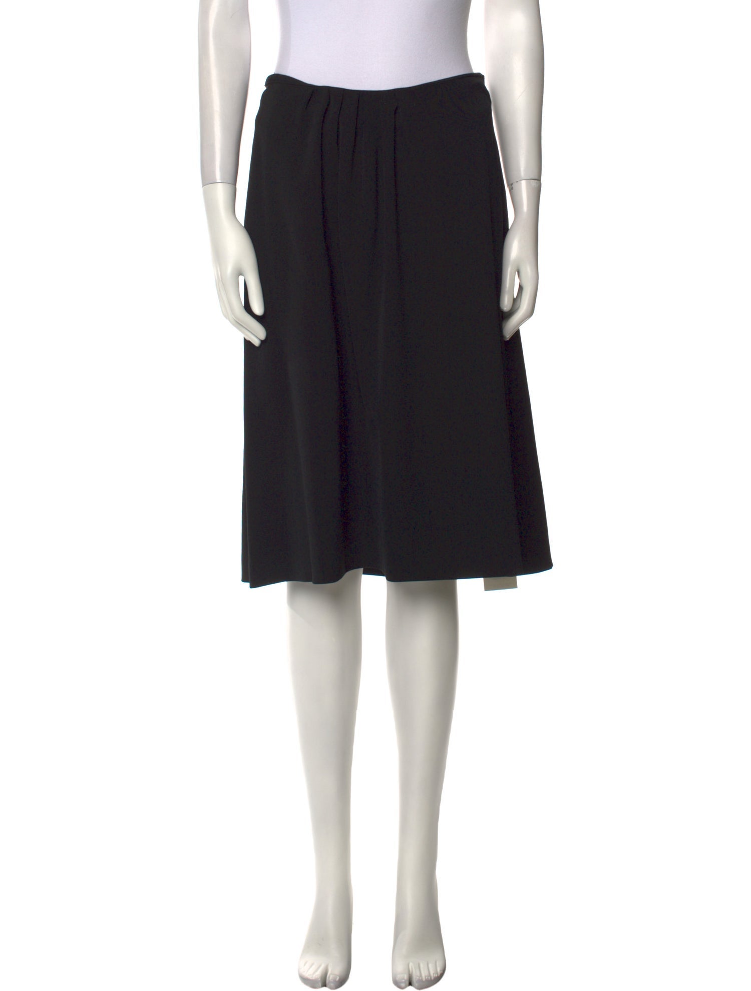 Hache Pleated Accents Knee-Length Skirt