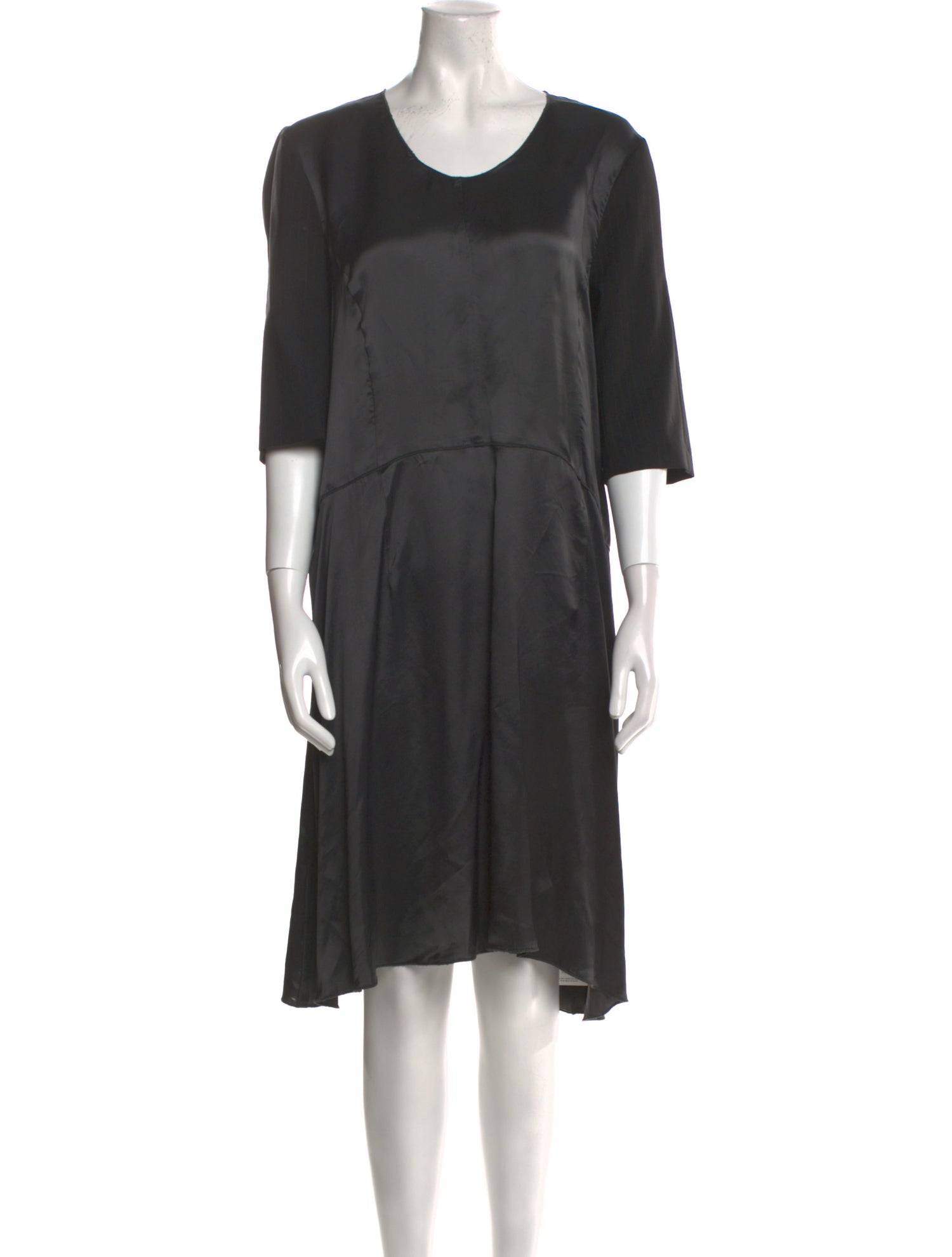 Hache Scoop Neck Knee-Length Dress