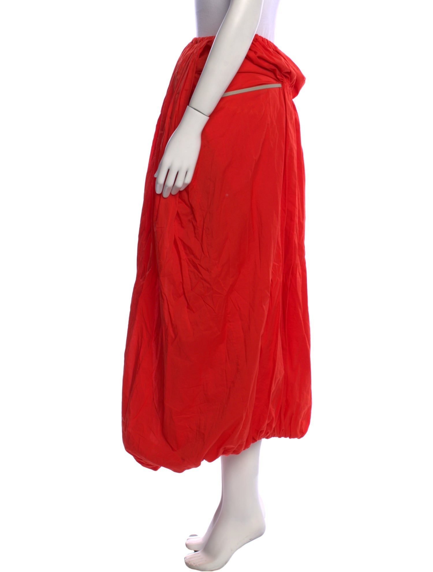 Hache Ruffle Embellishment Midi Length Skirt