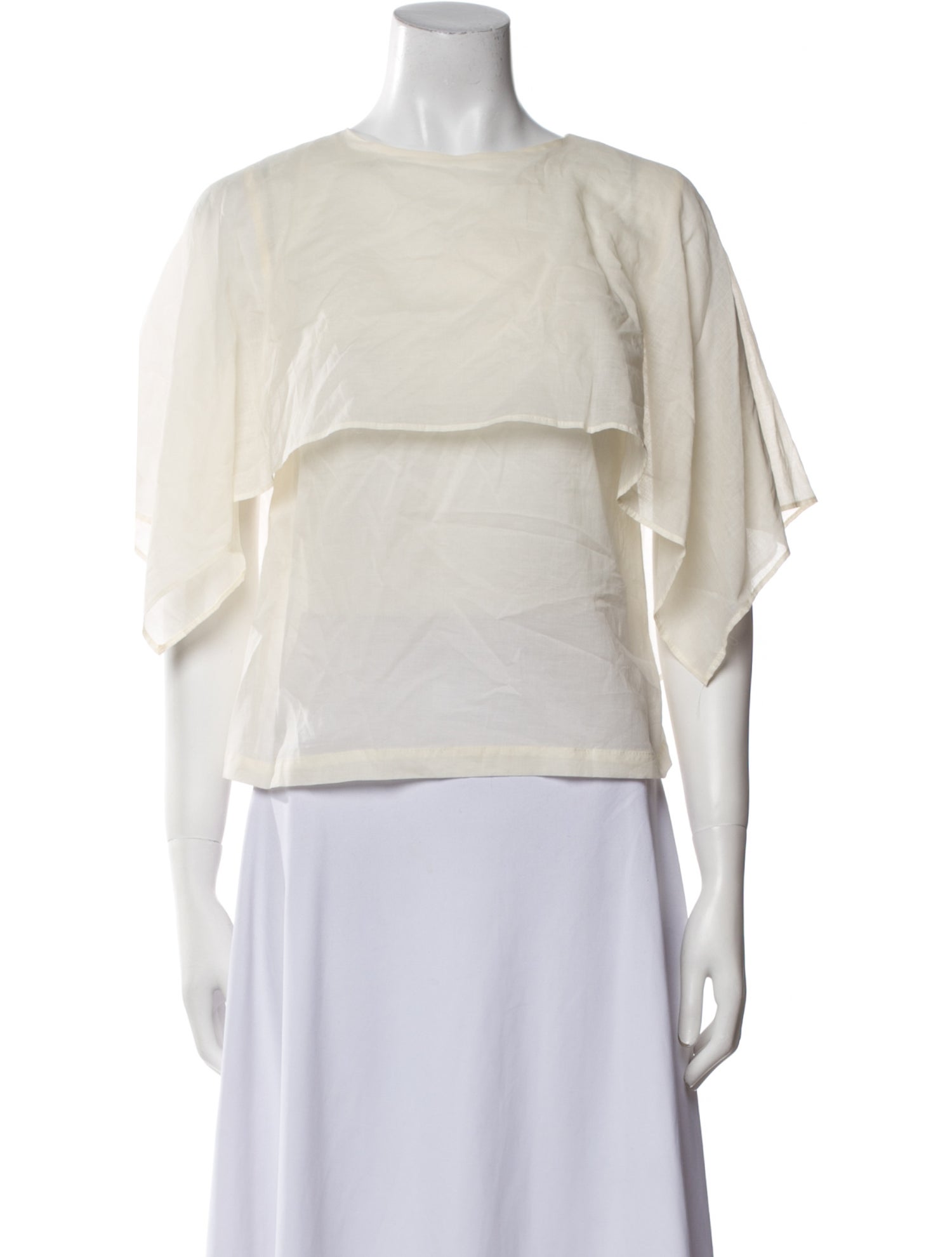 Hache Bateau Neckline Short Sleeve Blouse w/ Tags