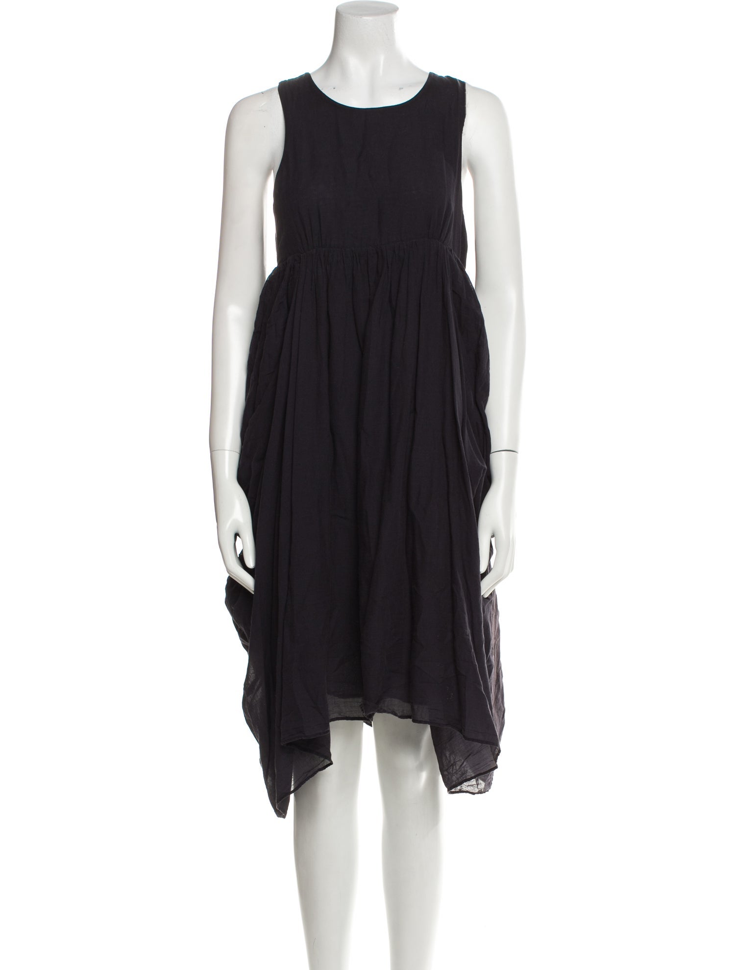 Hache Scoop Neck Midi Length Dress