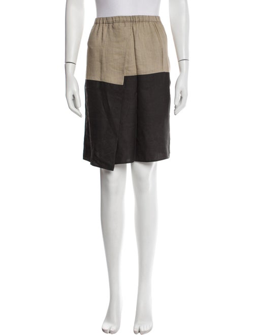 Hache Colorblock Pattern Knee-Length Skirt