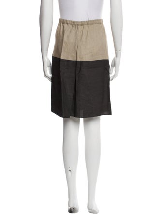 Hache Colorblock Pattern Knee-Length Skirt