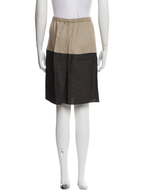 Hache Colorblock Pattern Knee-Length Skirt