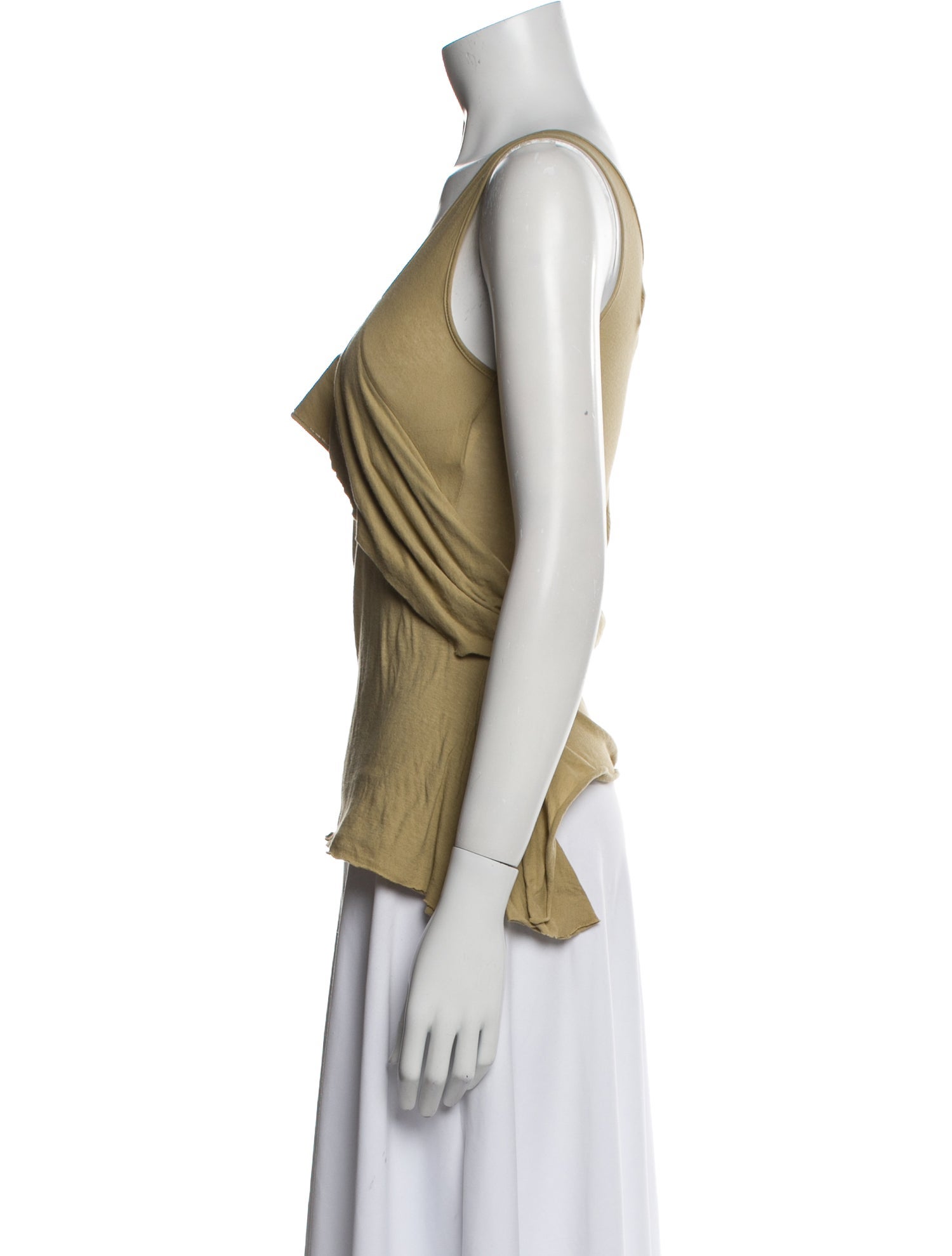 Hache Asymmetrical Sleeveless Top
