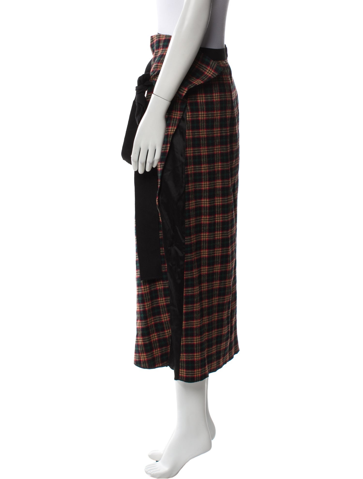 Hache Wool Midi Length Skirt
