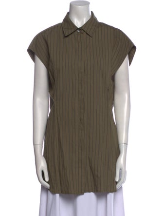 Hache Short Sleeve Button-Up Top