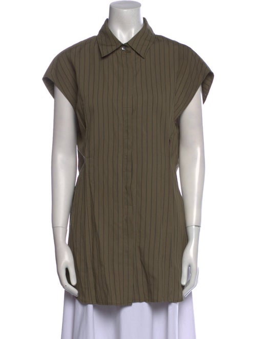 Hache Short Sleeve Button-Up Top