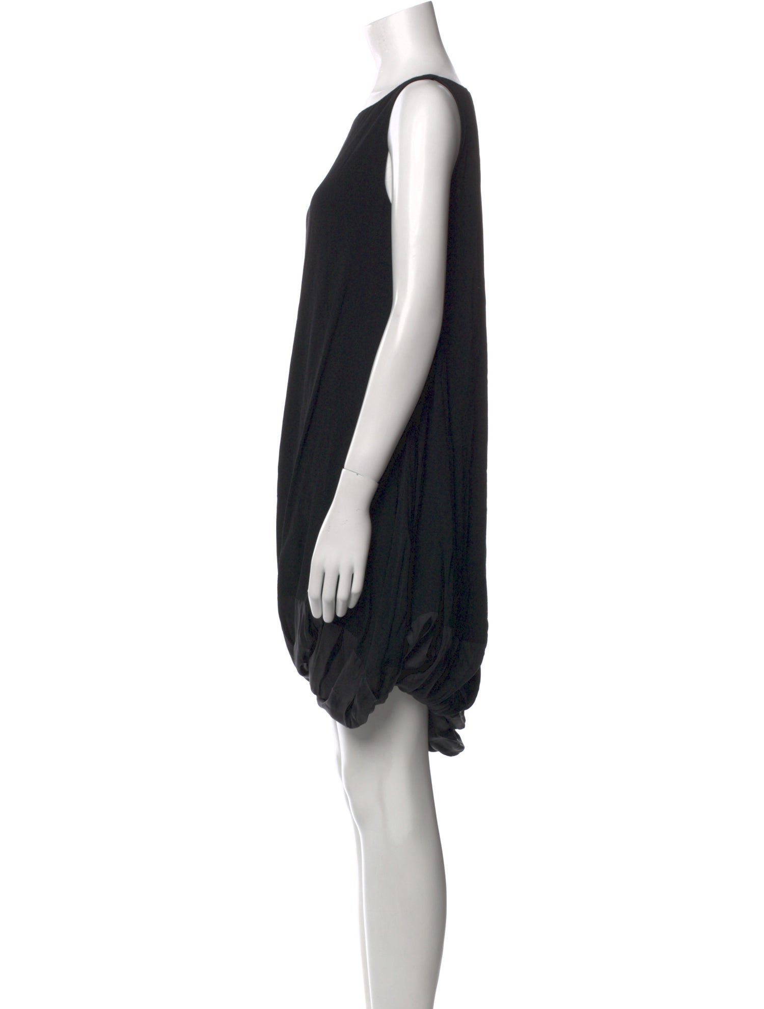 Hache Bateau Neckline Mini Dress