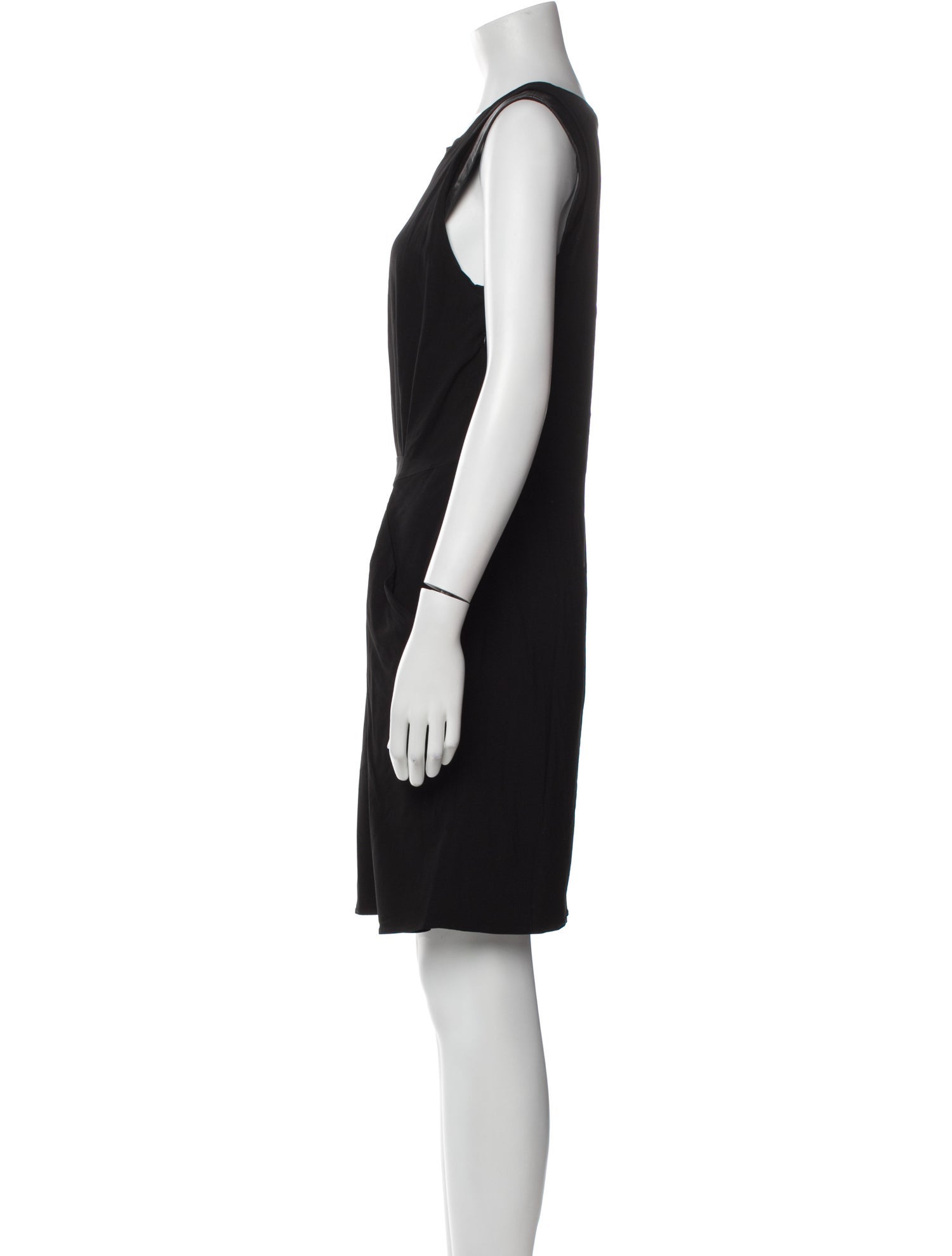 Hache Scoop Neck Mini Dress