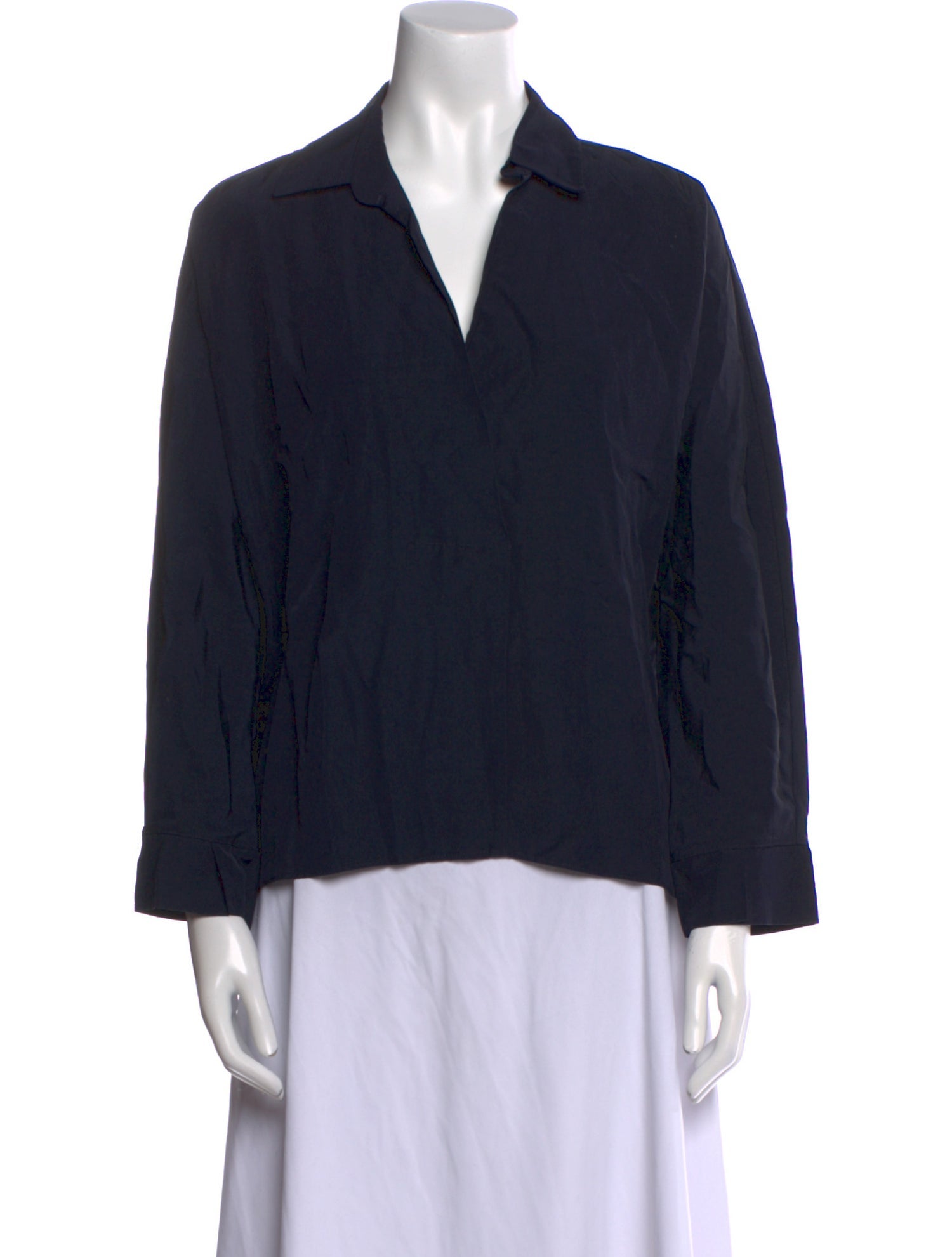 Hache V-Neck Long Sleeve Blouse