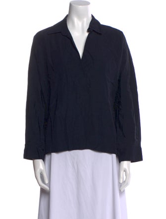 Hache V-Neck Long Sleeve Blouse