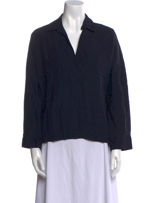 Hache V-Neck Long Sleeve Blouse