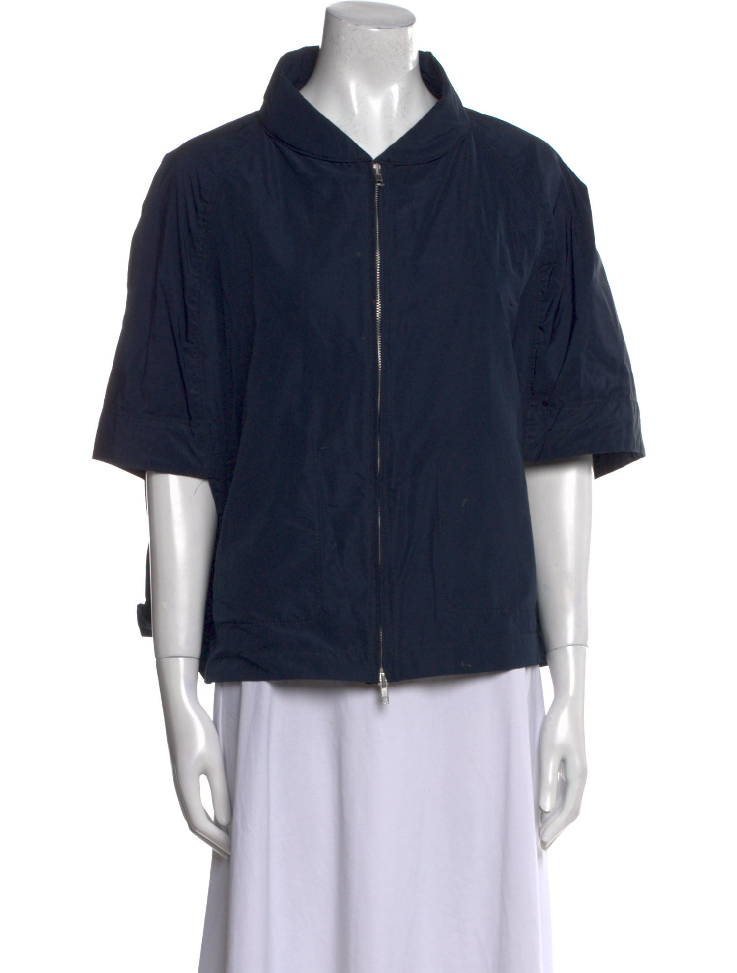 Hache V-Neck Three-Quarter Sleeve Sweatshirt