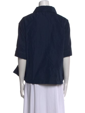 Hache V-Neck Three-Quarter Sleeve Sweatshirt