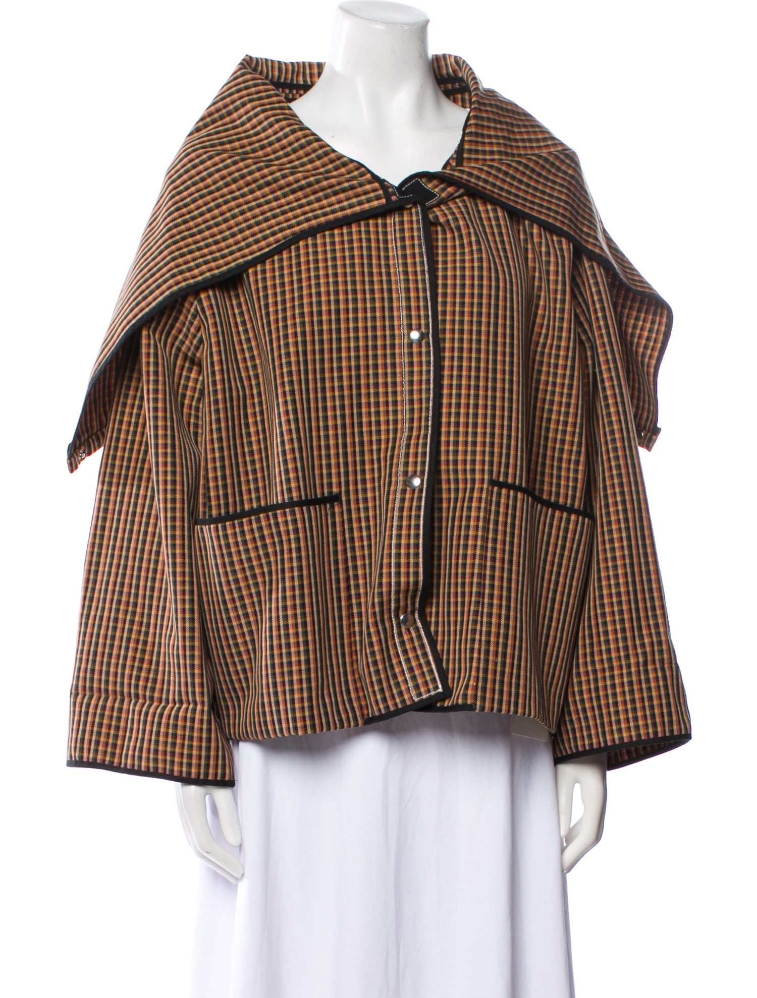 Hache Plaid Print Jacket w/ Tags