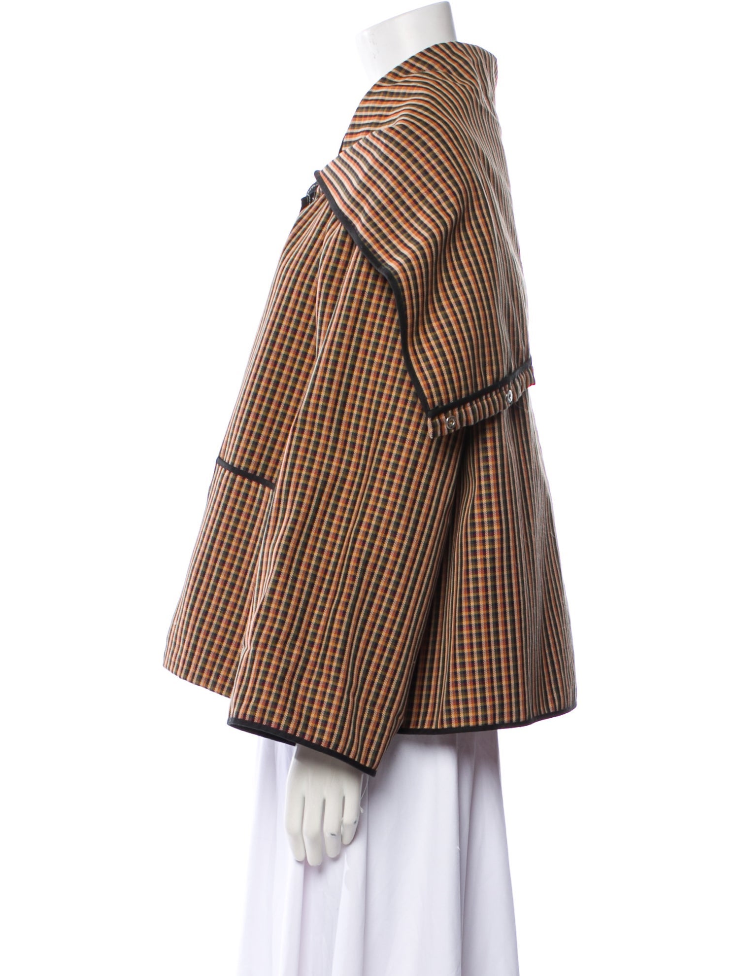 Hache Plaid Print Jacket w/ Tags