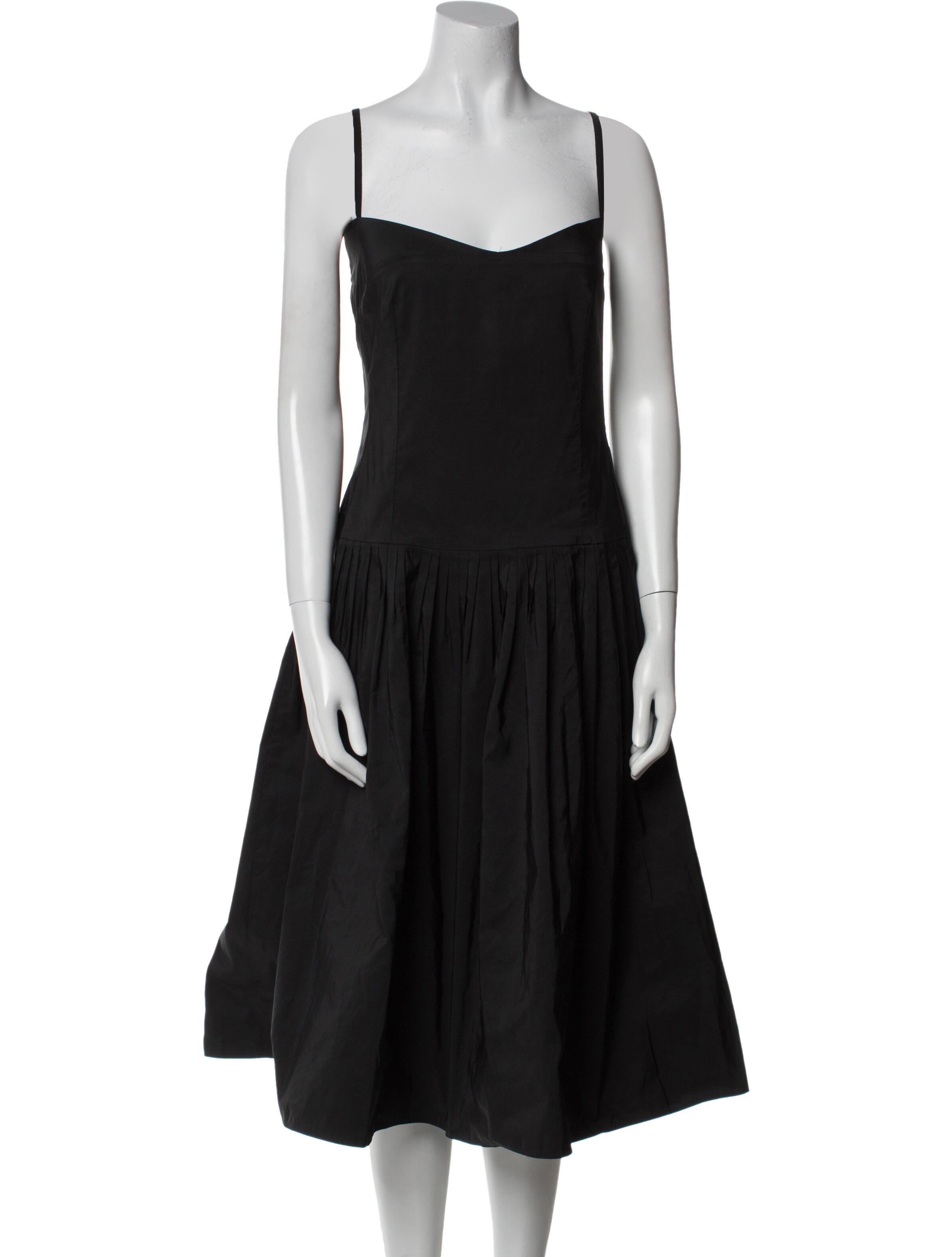 Hache Square Neckline Midi Length Dress