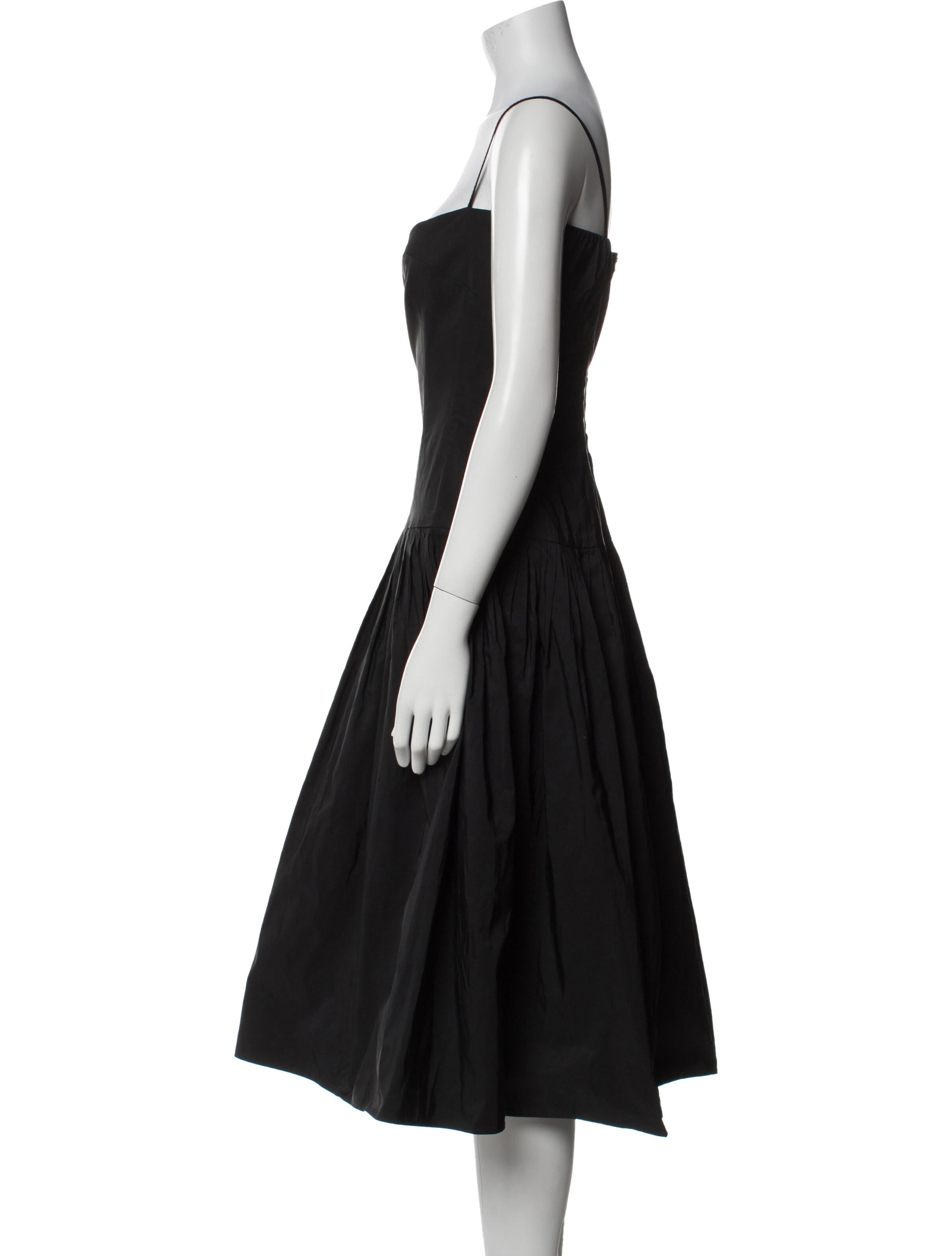 Hache Square Neckline Midi Length Dress