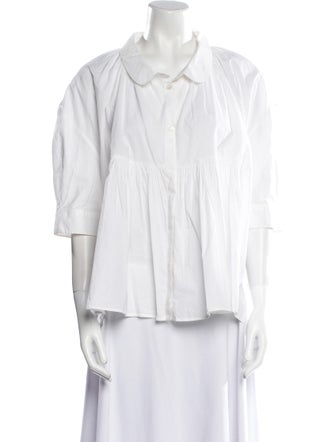 Hache Three-Quarter Sleeve Button-Up Top