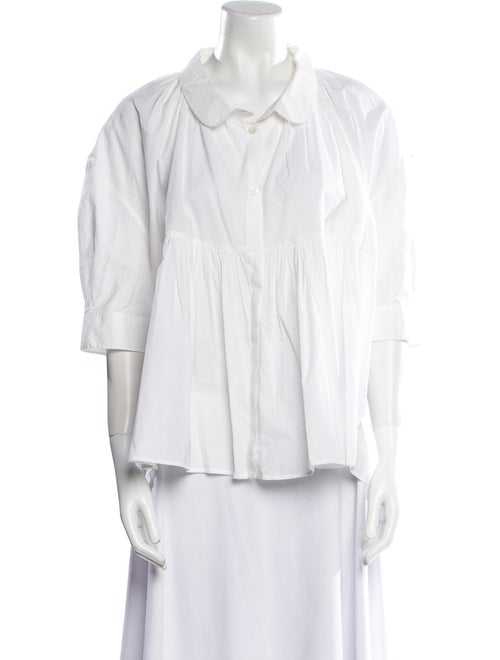Hache Three-Quarter Sleeve Button-Up Top