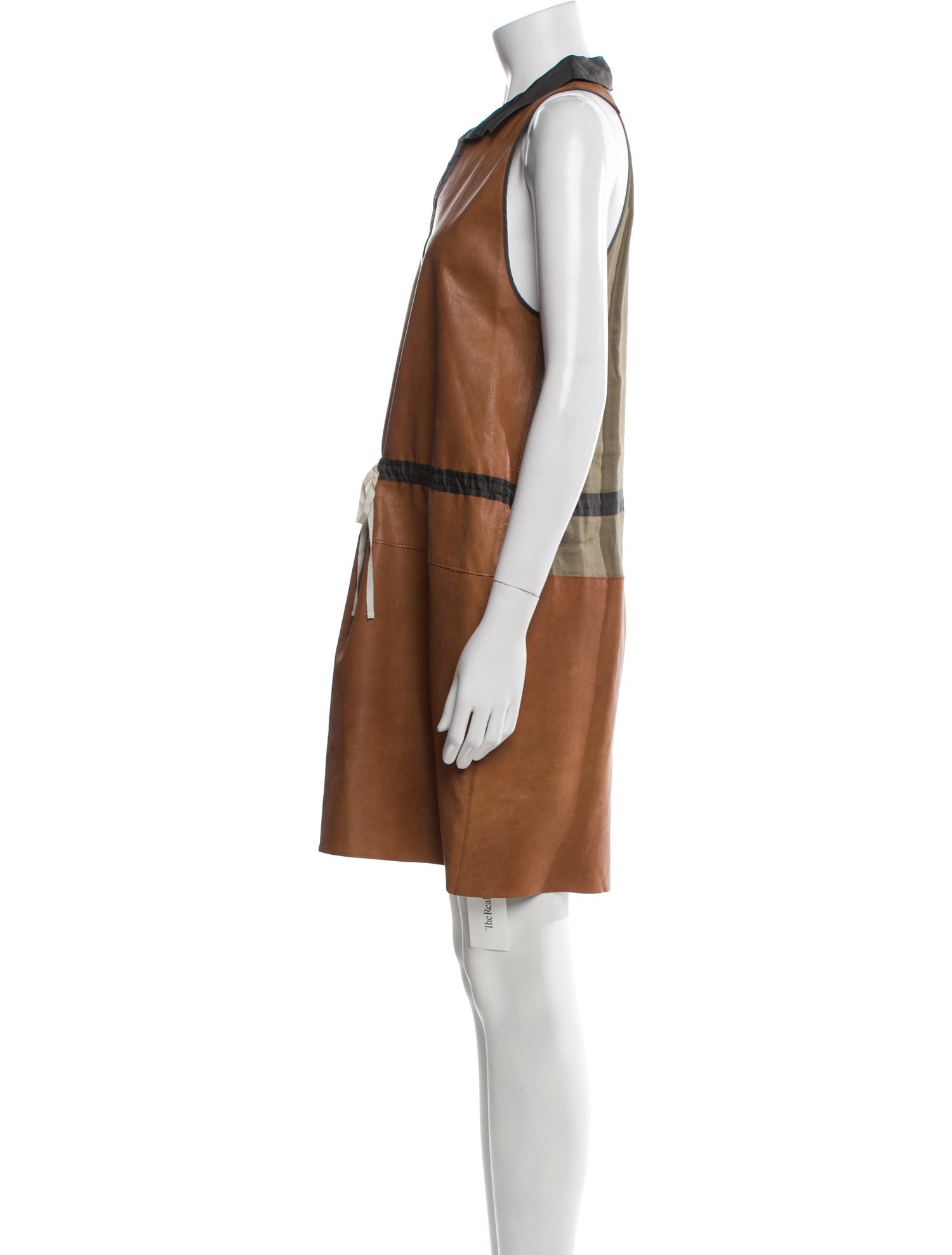 Hache Lamb Leather Mini Dress