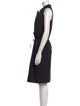 Hache Mock Neck Knee-Length Dress